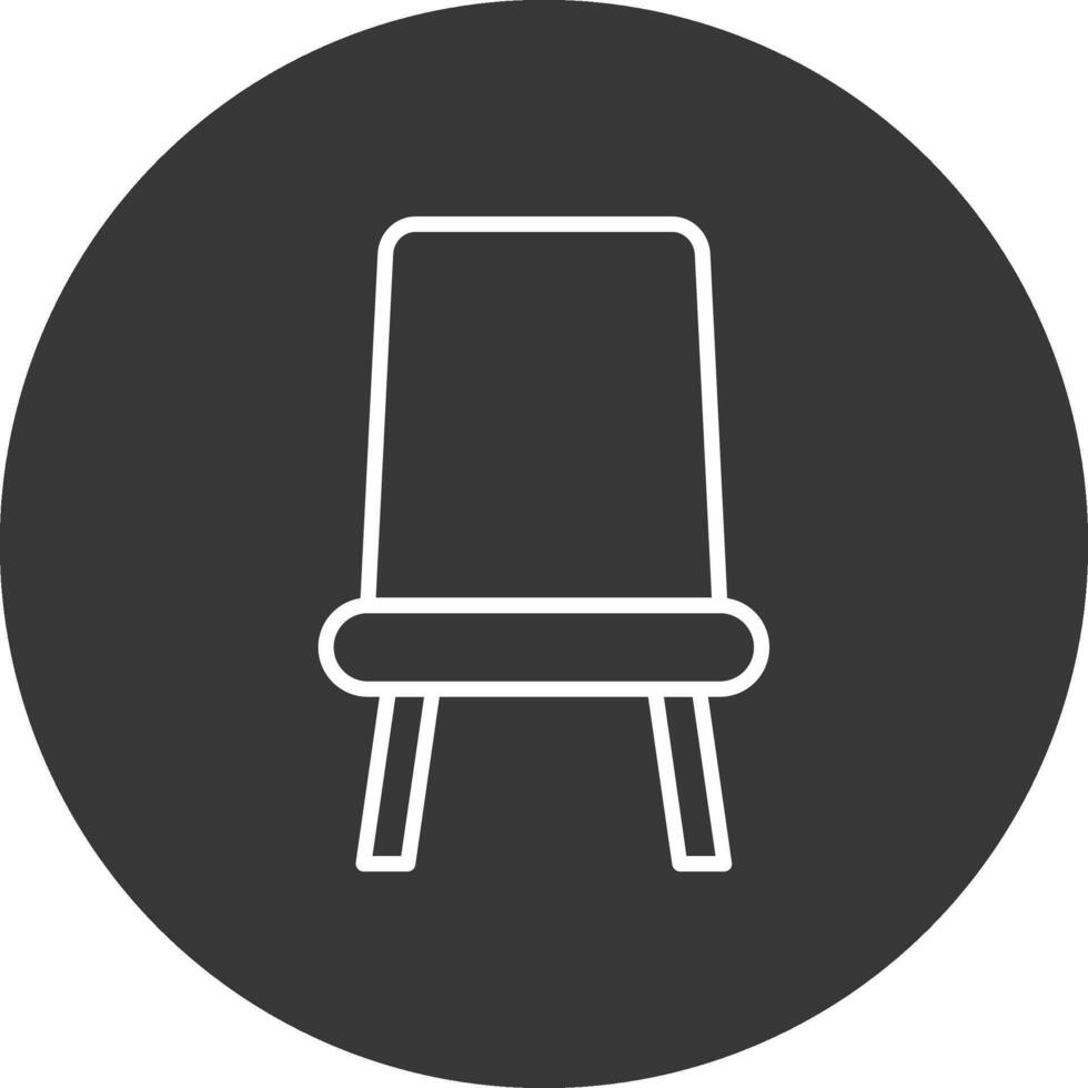 Seat Line Inverted Icon Design vector