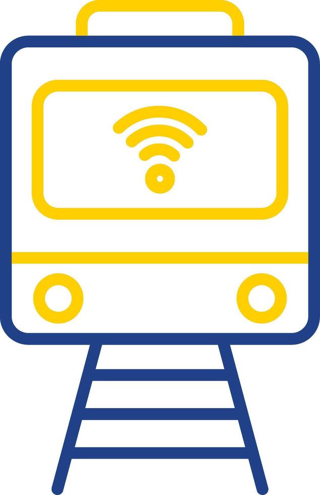 Train Line Two Colour Icon Design vector