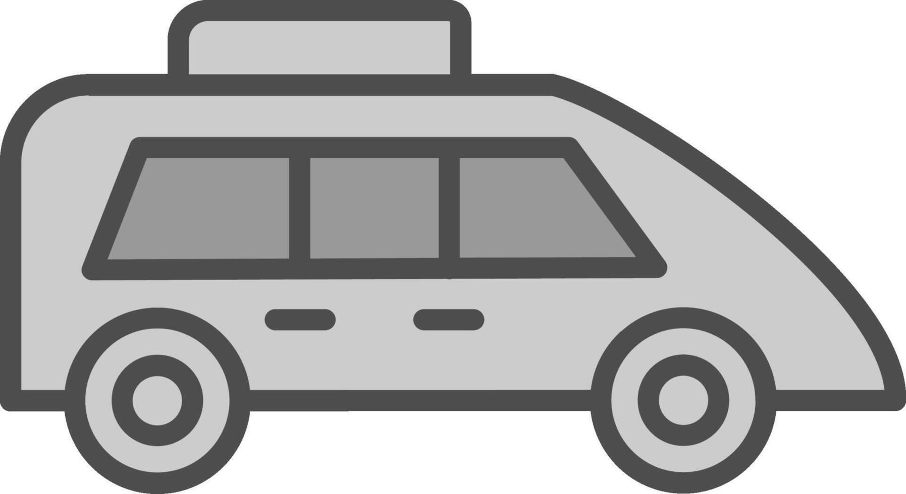 familia coche línea lleno escala de grises icono diseño vector
