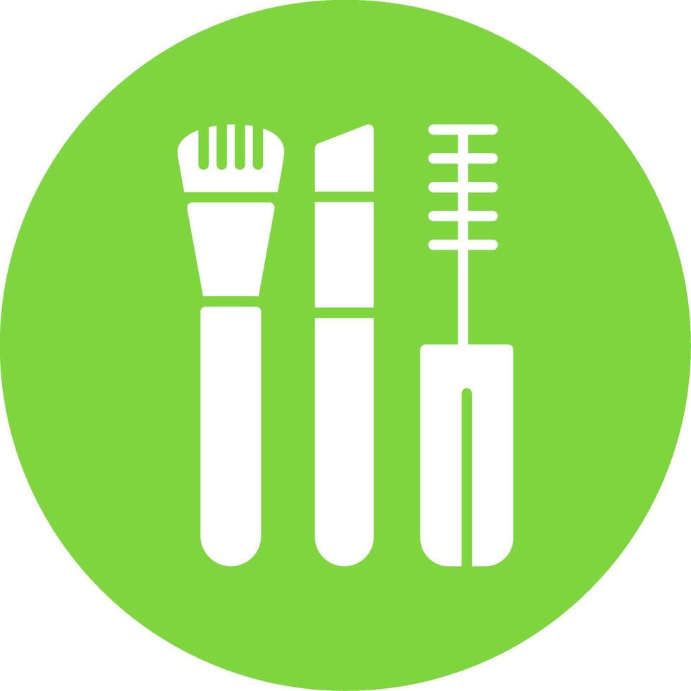 Makeup Brushes Multi Color Circle Icon vector