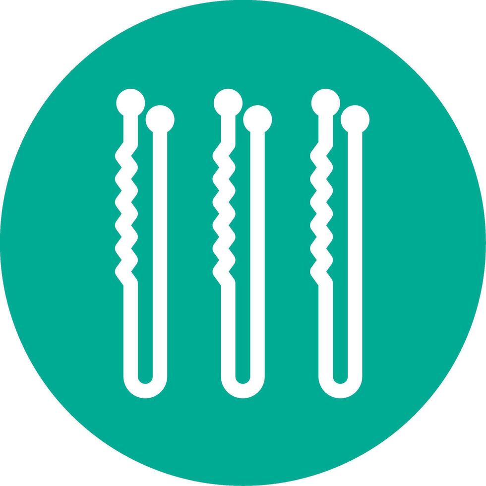 Bobby Pin Multi Color Circle Icon vector