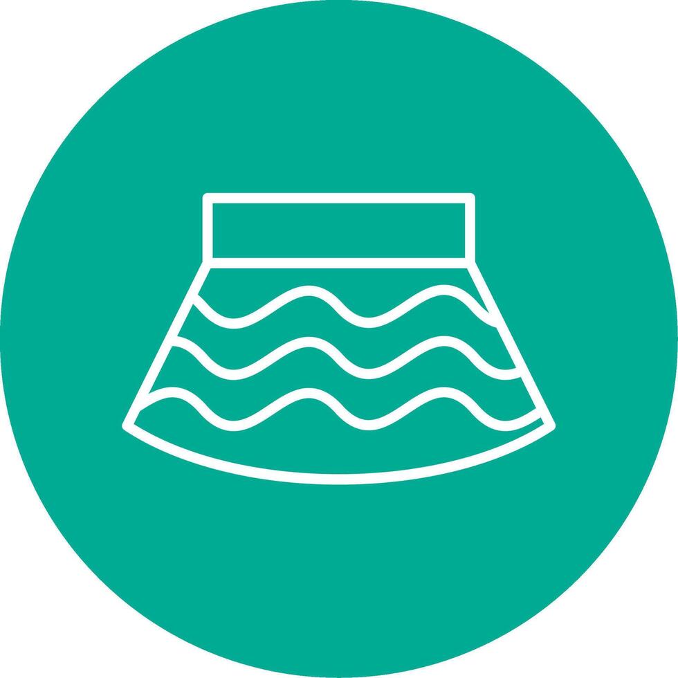 Skirt Multi Color Circle Icon vector