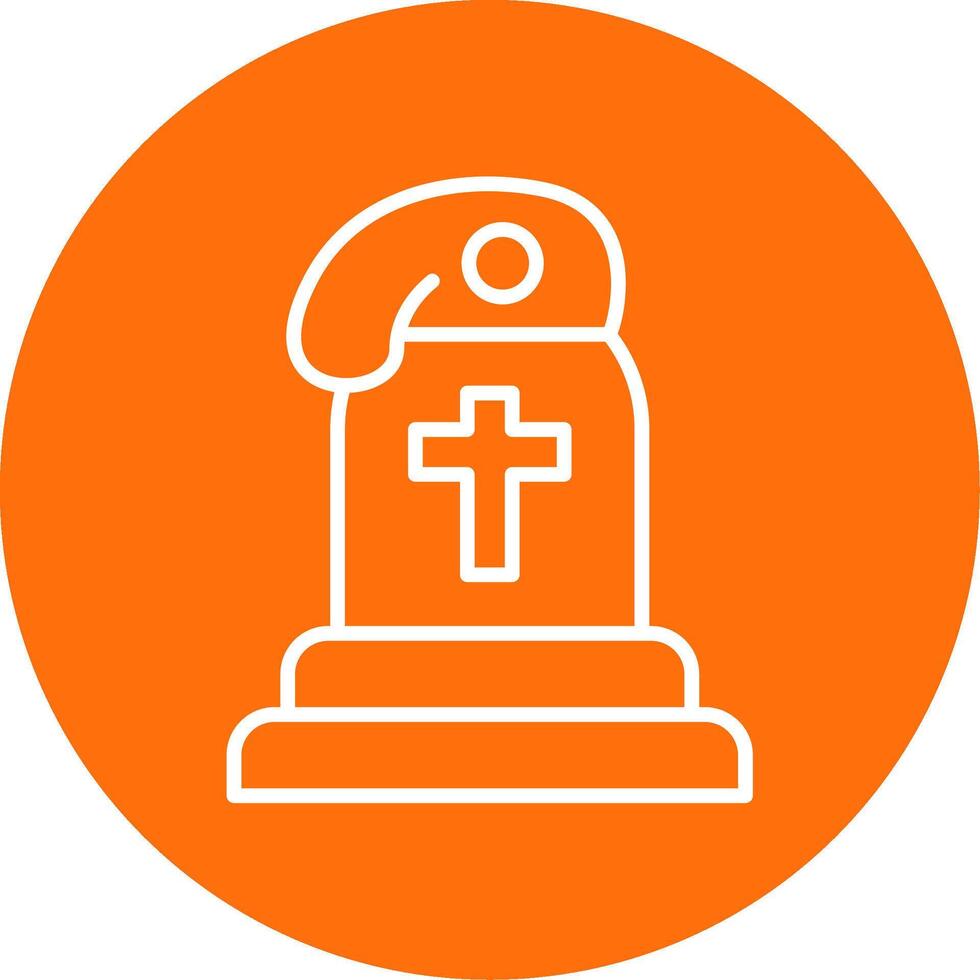 Grave Multi Color Circle Icon vector