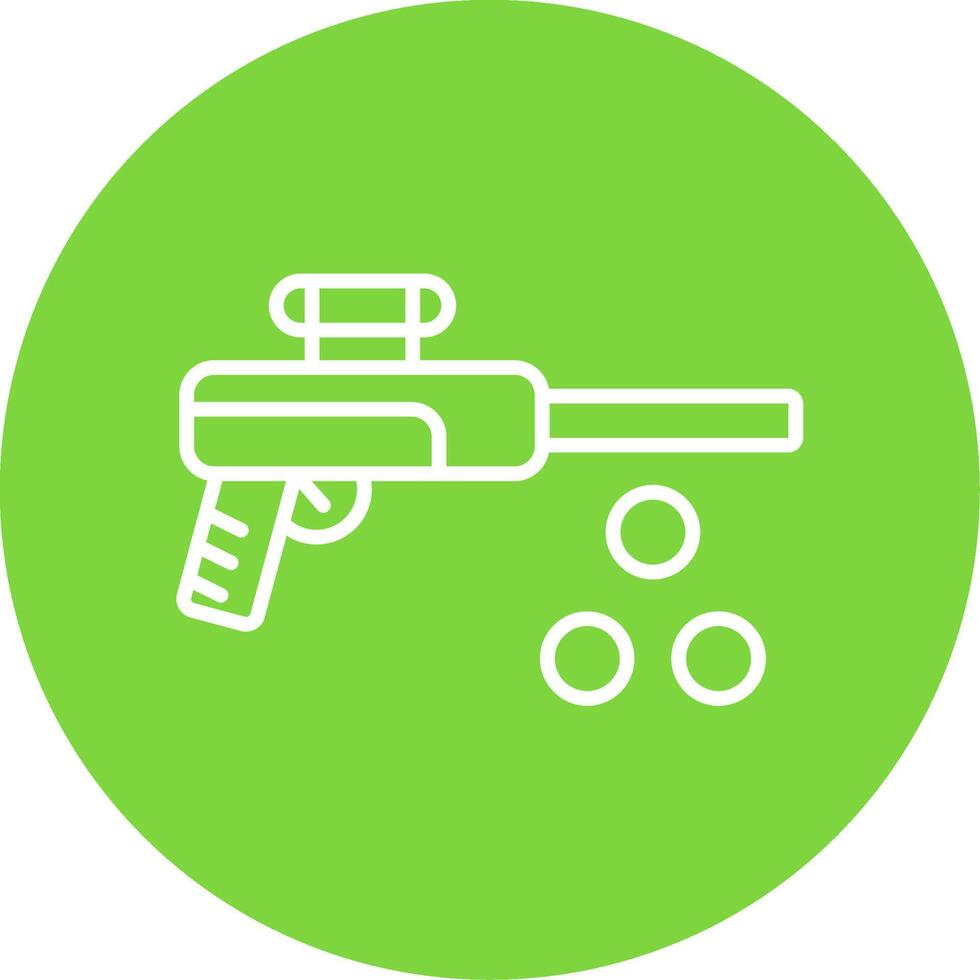 Paintbal Multi Color Circle Icon vector