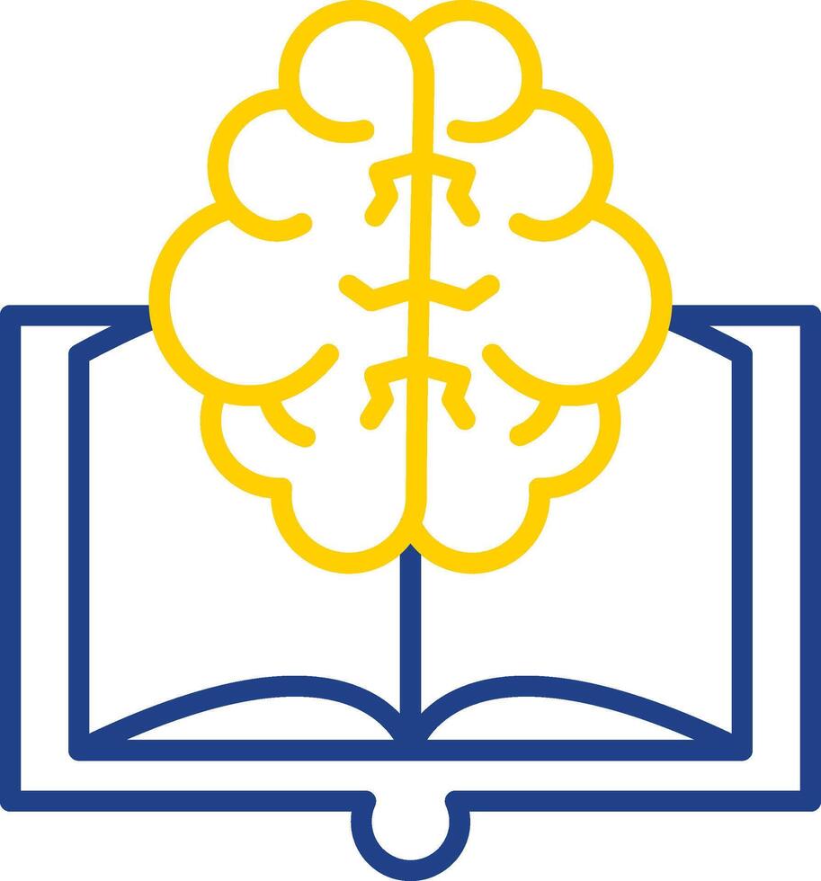 Book Line Two Colour Icon Design vector