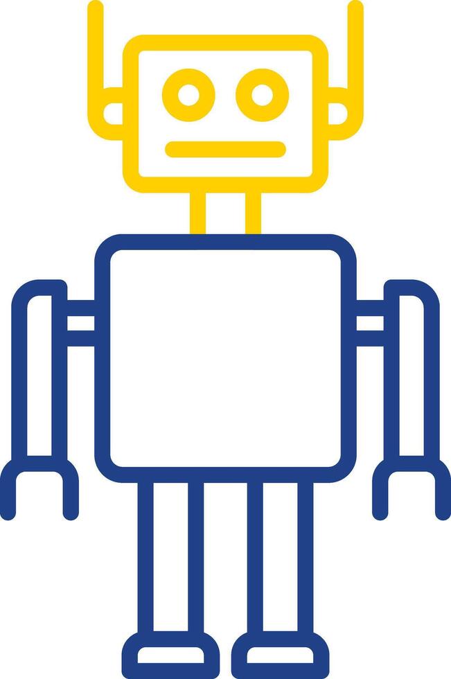 Robot Line Two Colour Icon Design vector