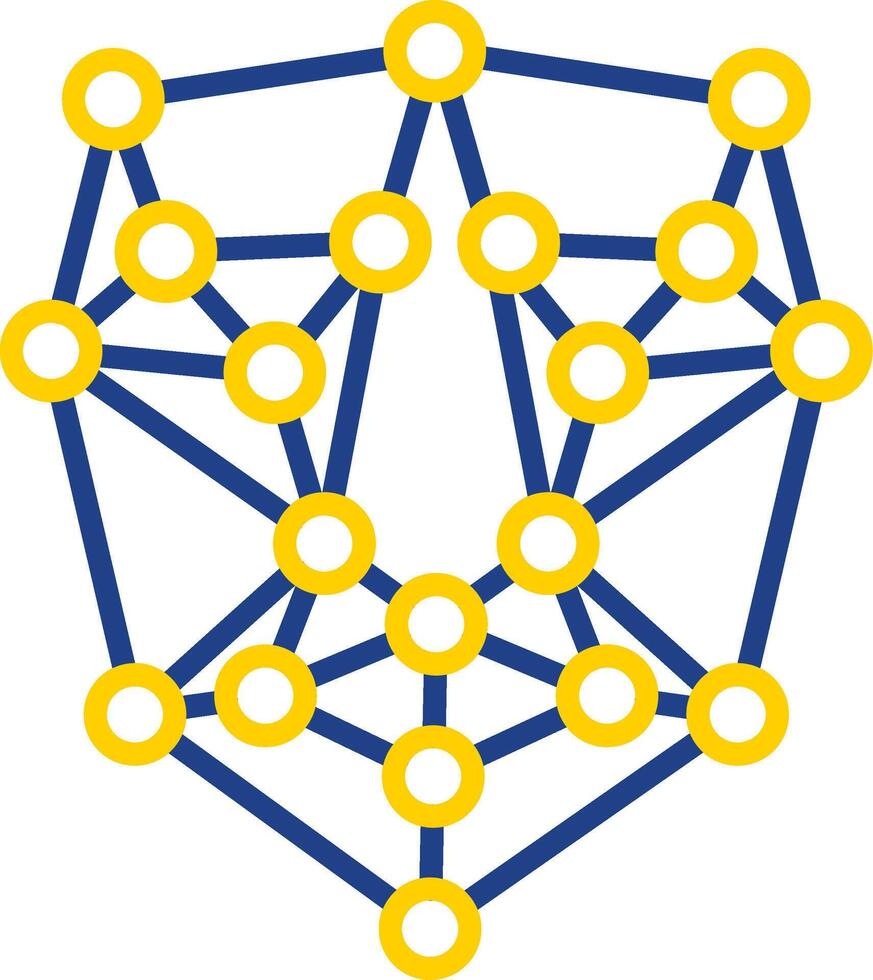 Artificial Intelligence Line Two Colour Icon Design vector