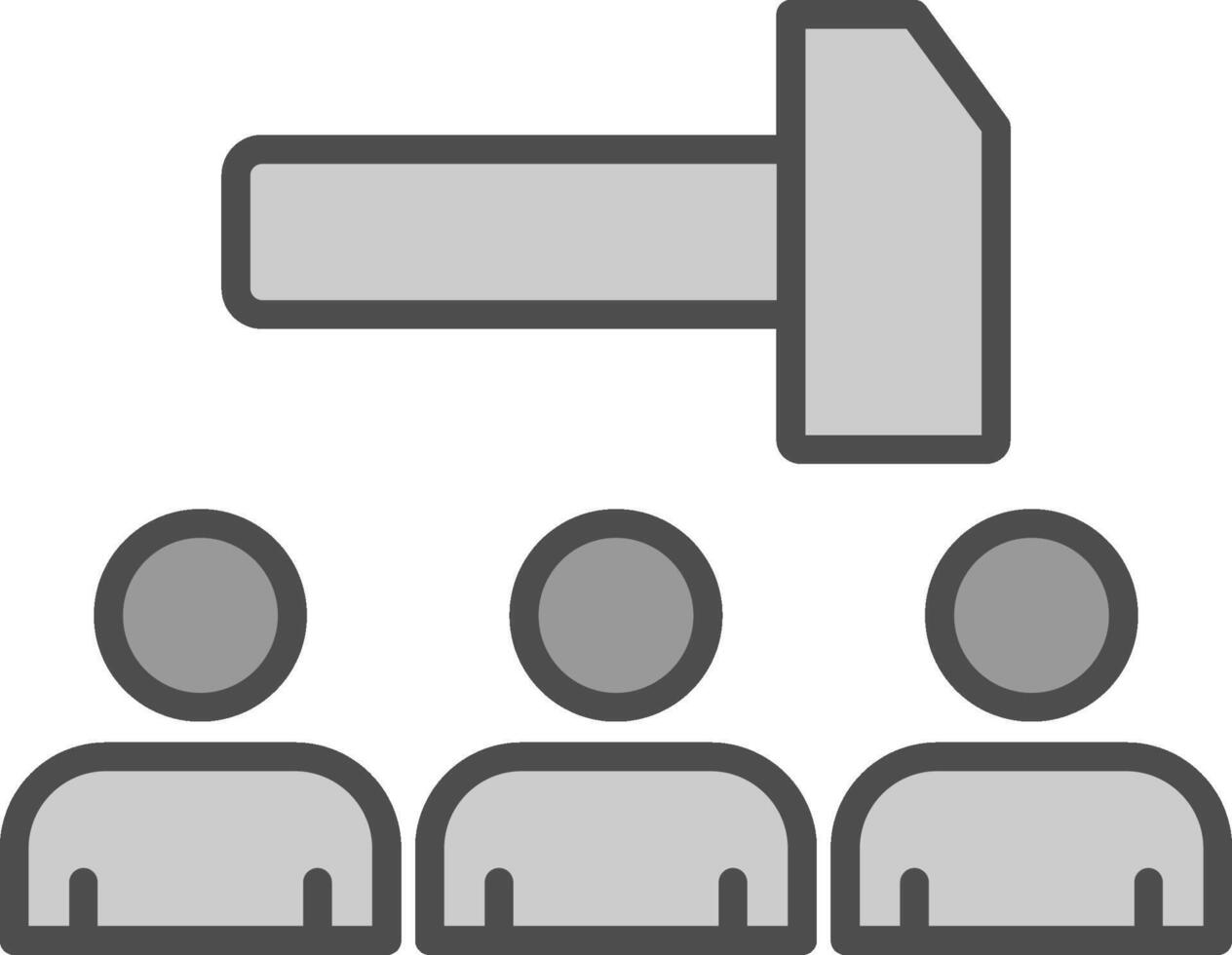 Team Building Line Filled Greyscale Icon Design vector