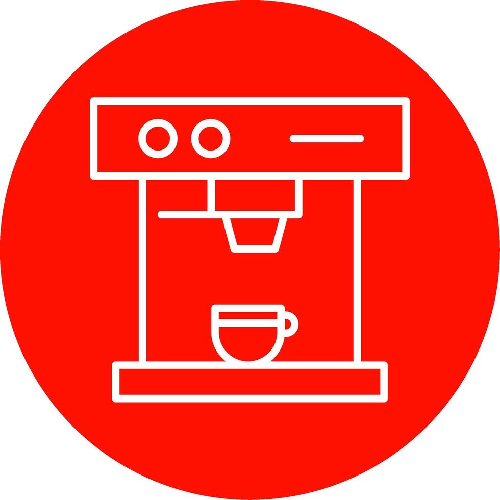 Coffee Machine Multi Color Circle Icon vector