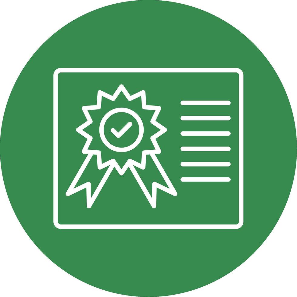Certificate Multi Color Circle Icon vector