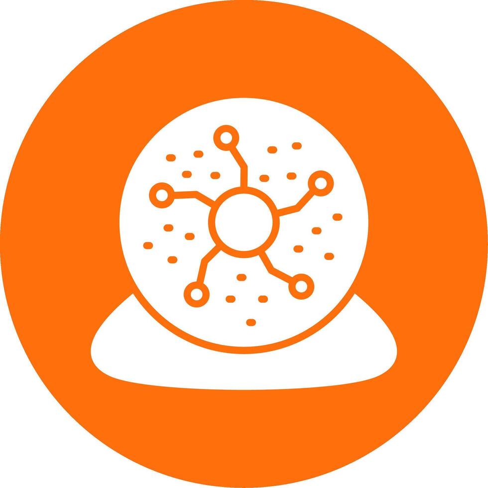 Plasma Ball Multi Color Circle Icon vector