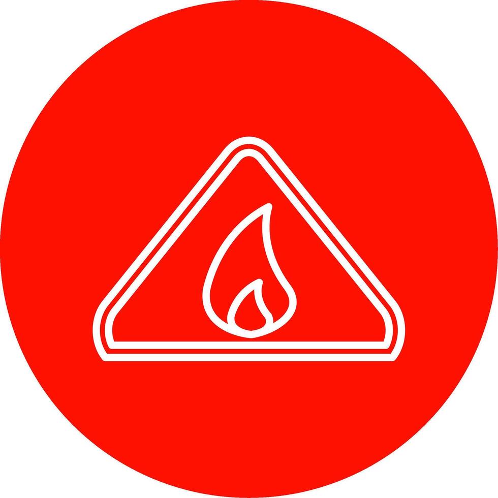 Warning Sign Multi Color Circle Icon vector