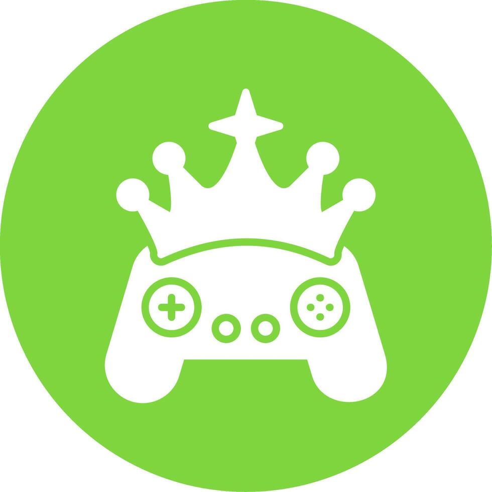 Crown Multi Color Circle Icon vector