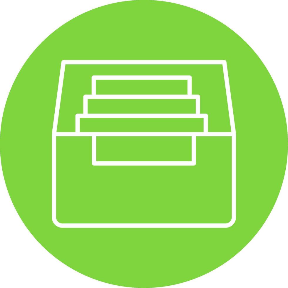 Archive Multi Color Circle Icon vector