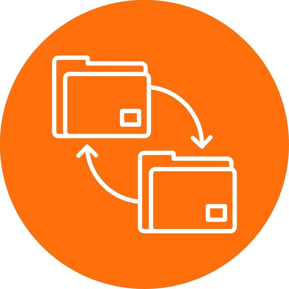 Folder Management Multi Color Circle Icon vector