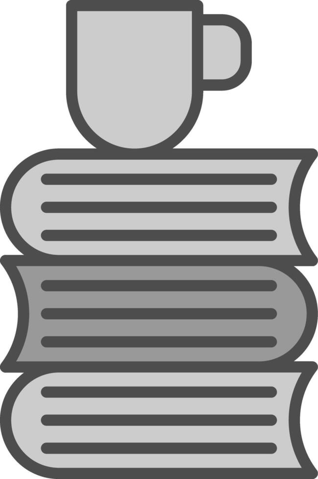 Books Line Filled Greyscale Icon Design vector