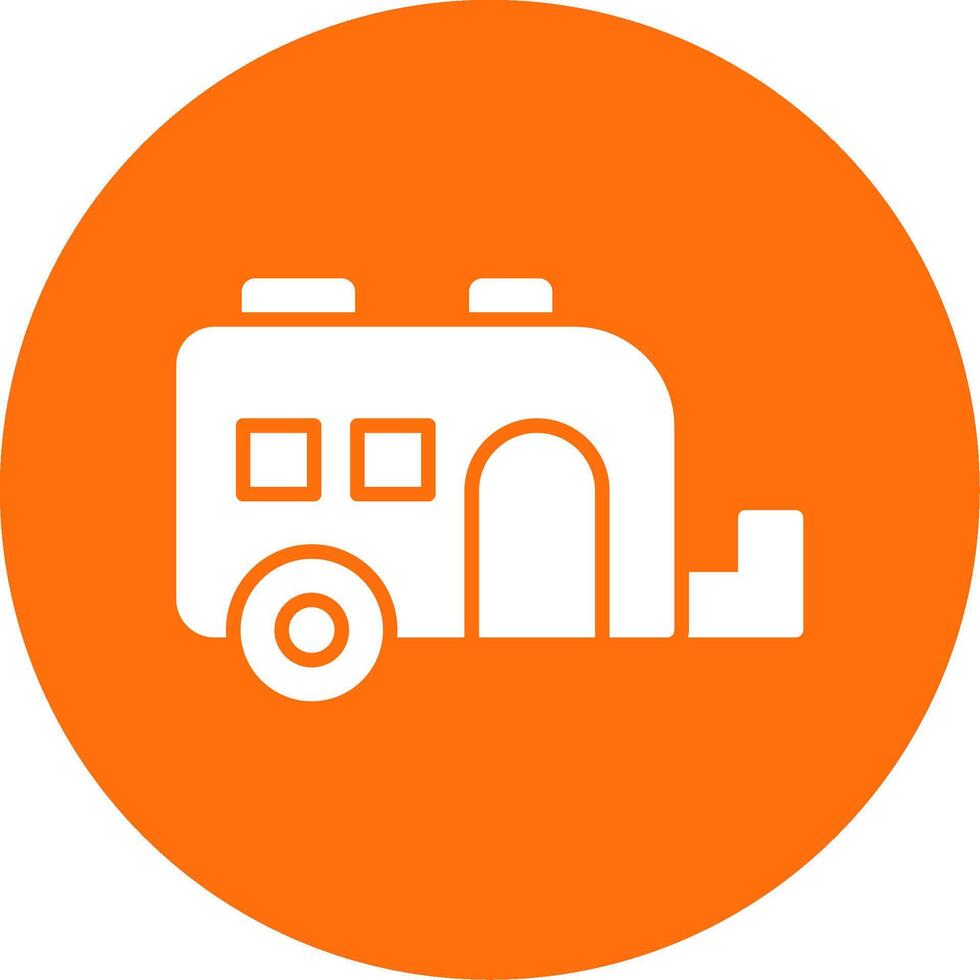 Caravan Multi Color Circle Icon vector