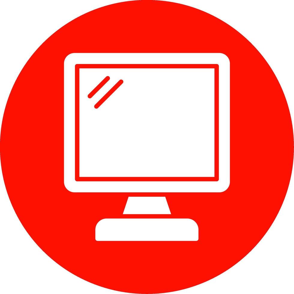 Monitor Screen Multi Color Circle Icon vector