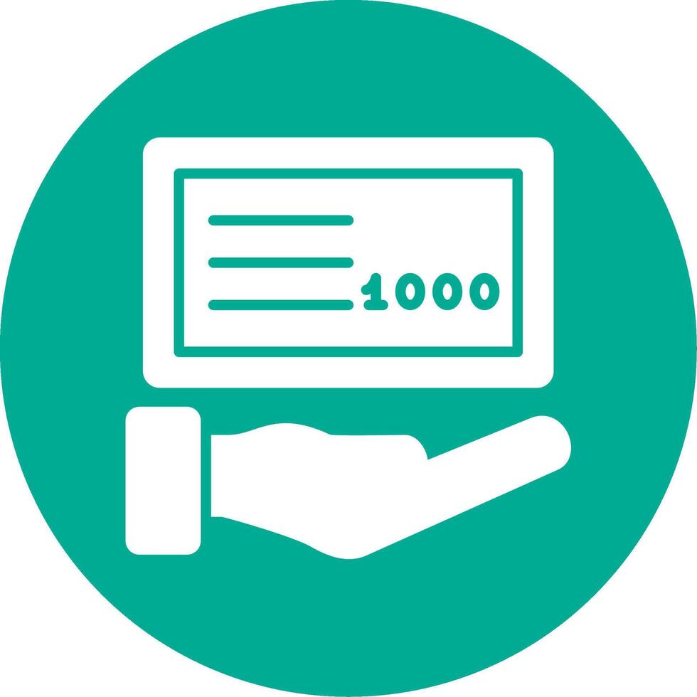 Cheque Multi Color Circle Icon vector