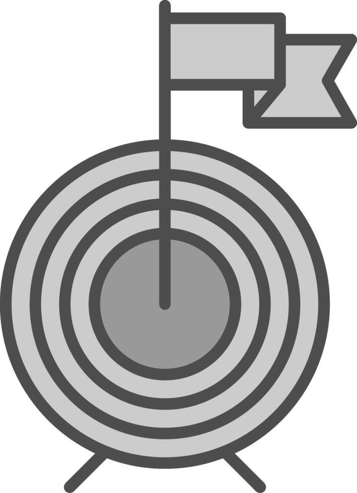 metas línea lleno escala de grises icono diseño vector