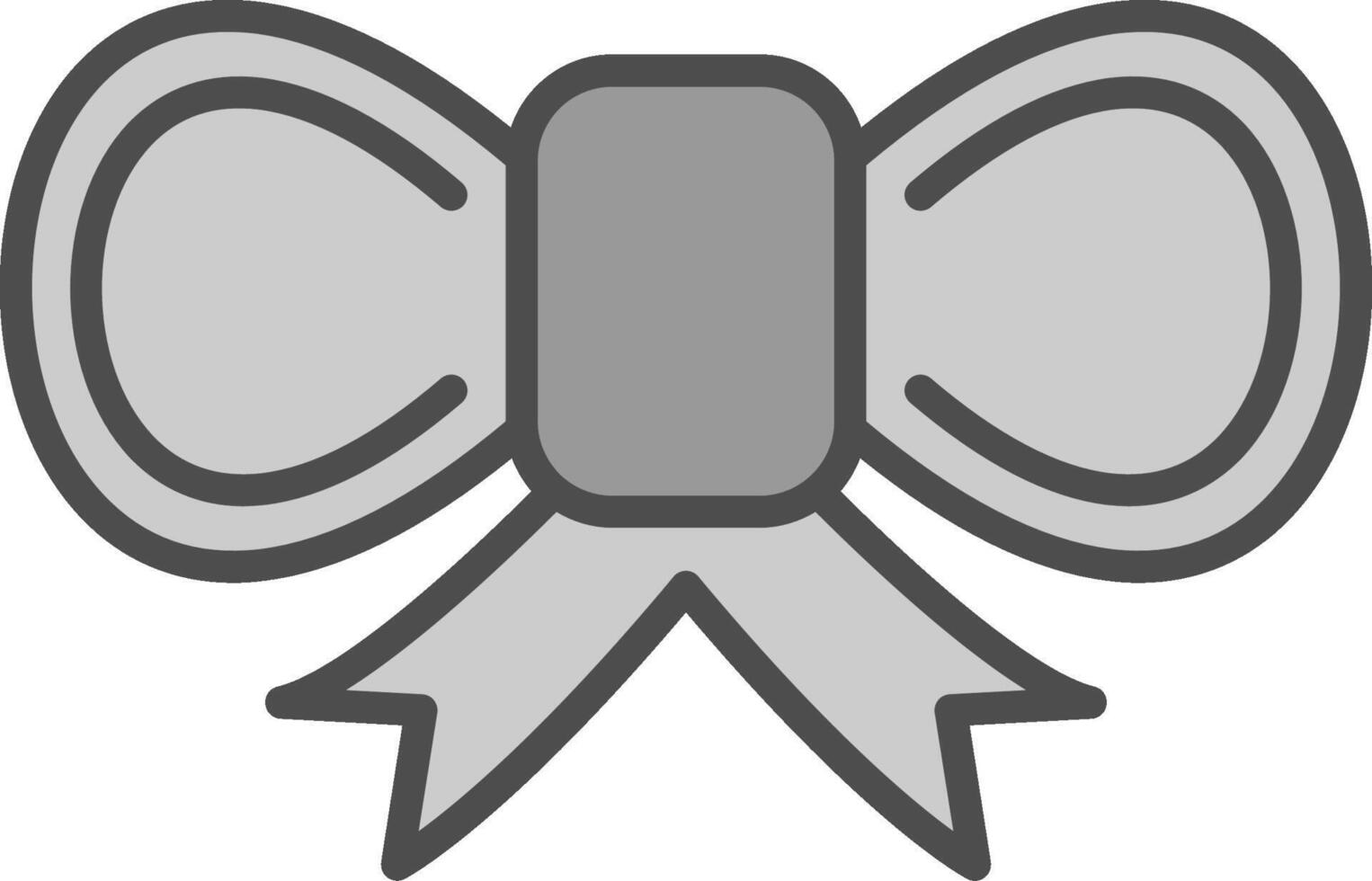Bow Line Filled Greyscale Icon Design vector