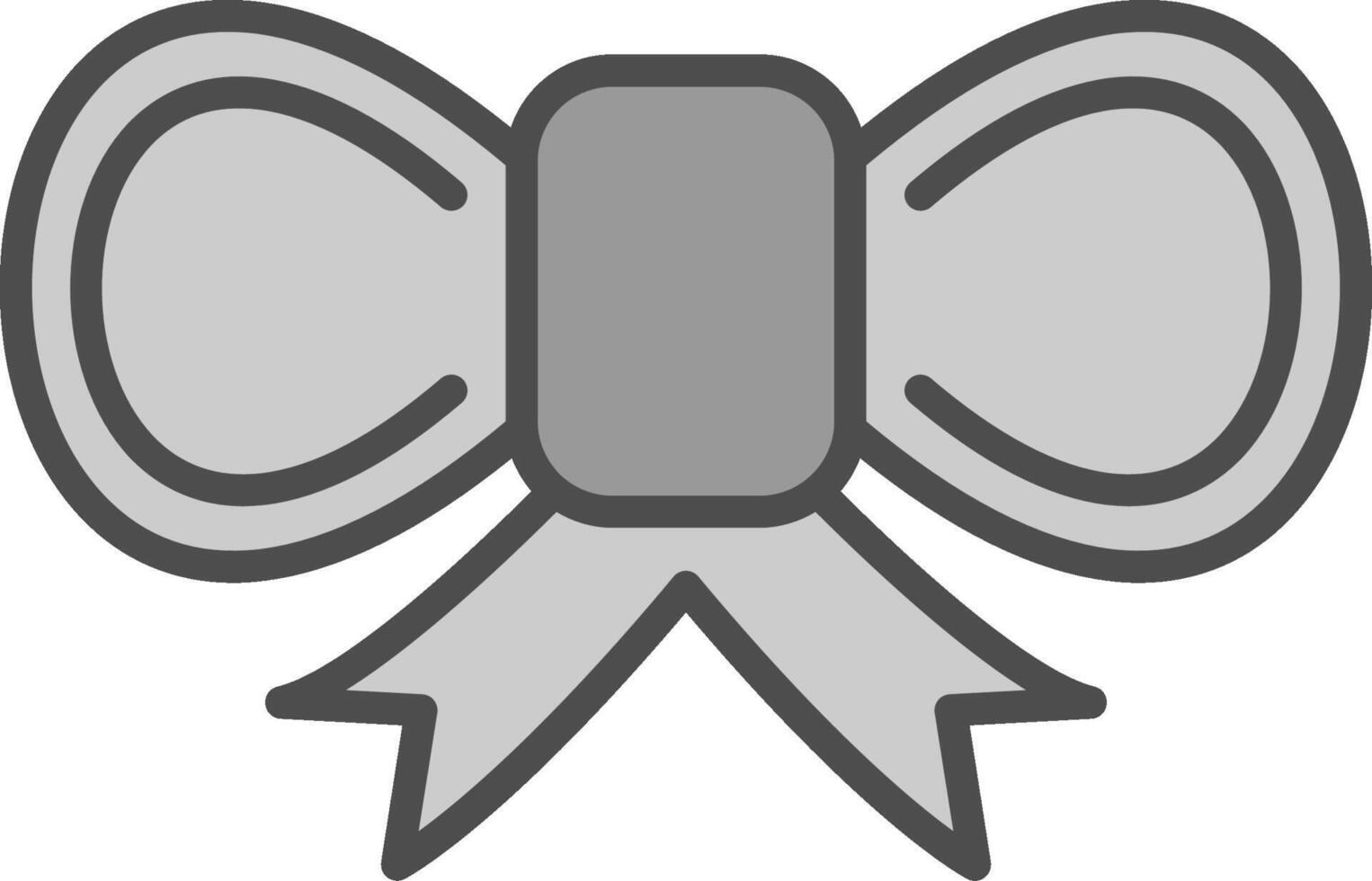 Bow Line Filled Greyscale Icon Design vector