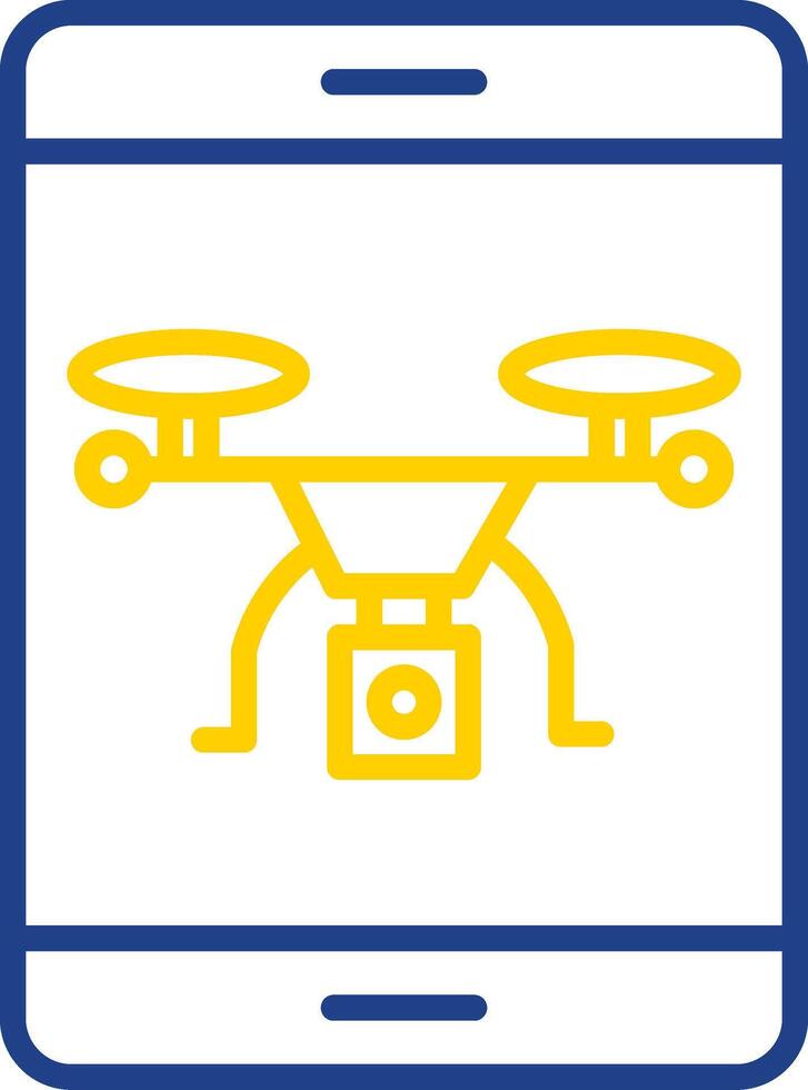 Drone Line Two Colour Icon Design vector