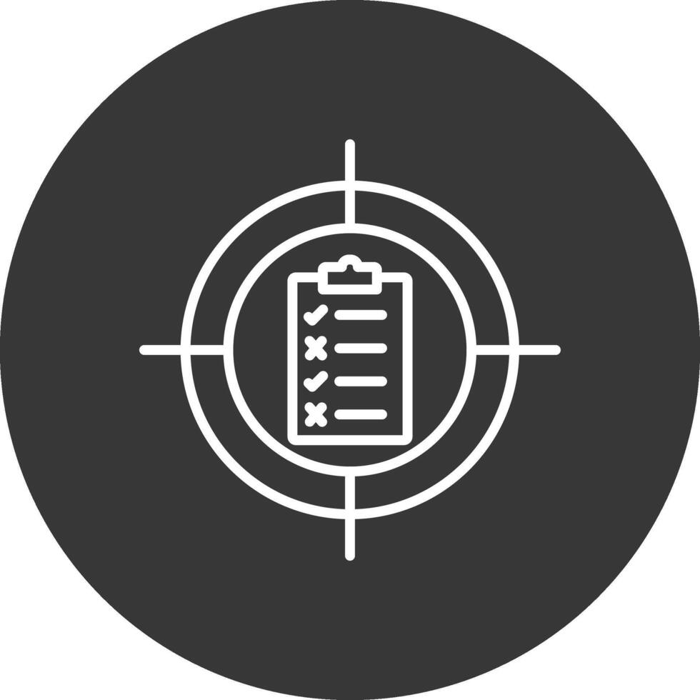 Accuracy Line Inverted Icon Design vector