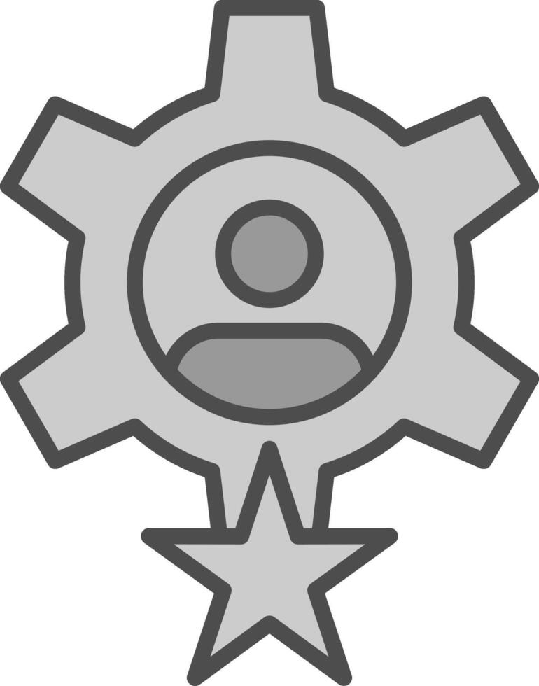 Skills Line Filled Greyscale Icon Design vector