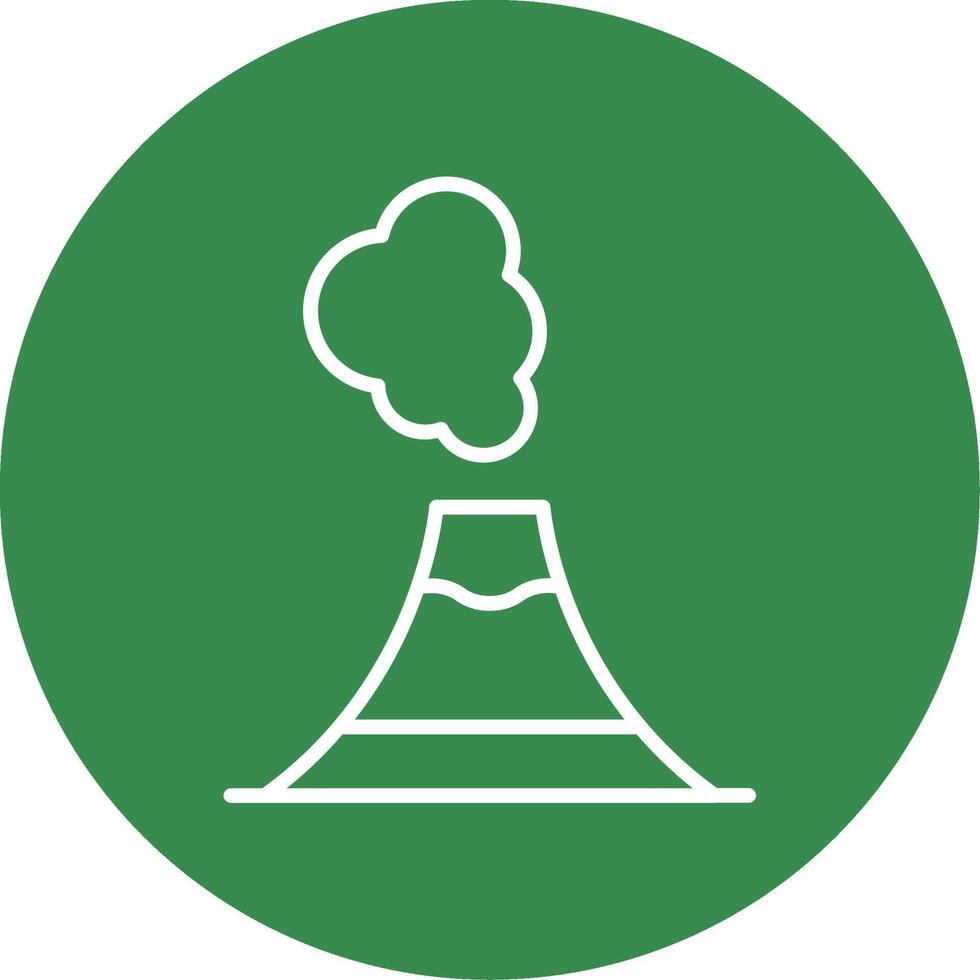 Volcano Multi Color Circle Icon vector