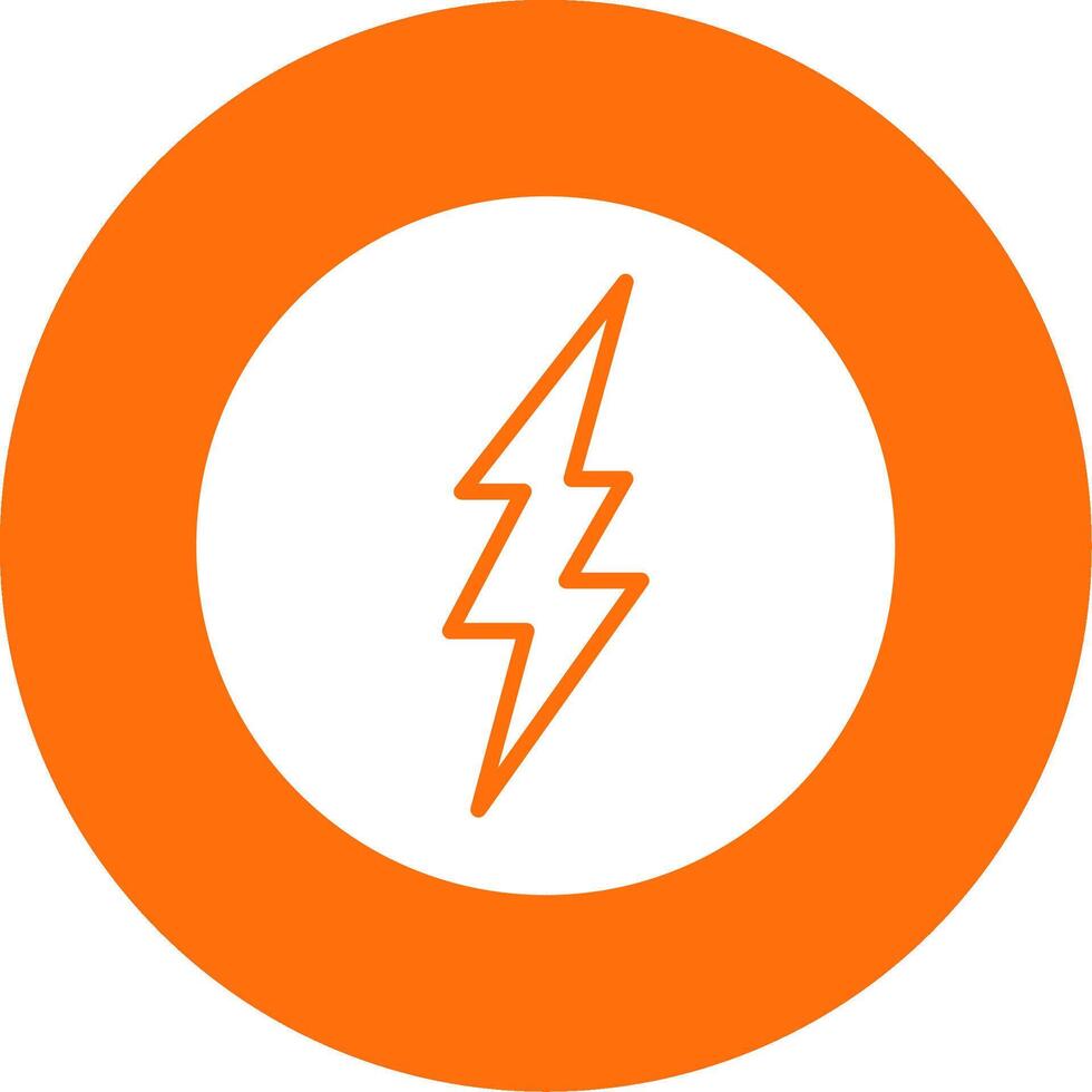 Lightning Multi Color Circle Icon vector