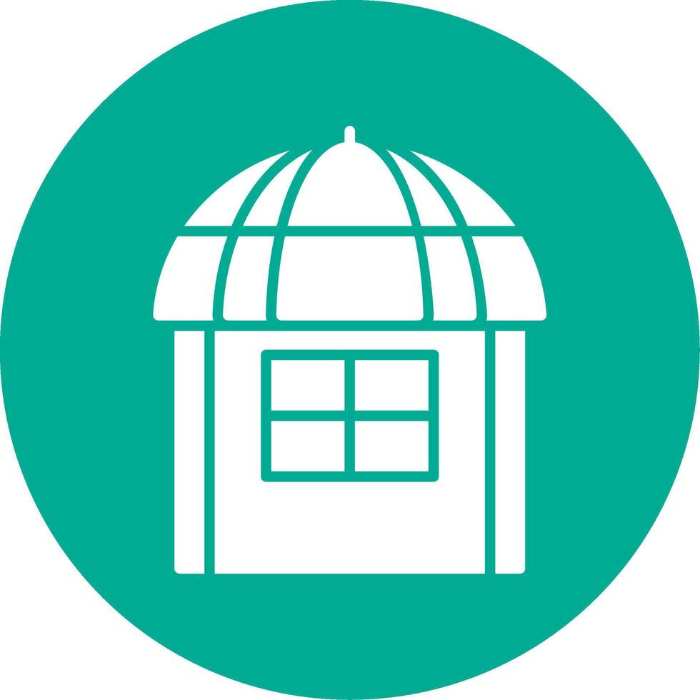 Hut Multi Color Circle Icon vector