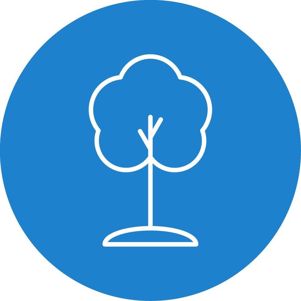 Tree Multi Color Circle Icon vector