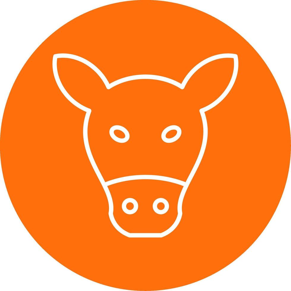 Cow Multi Color Circle Icon vector