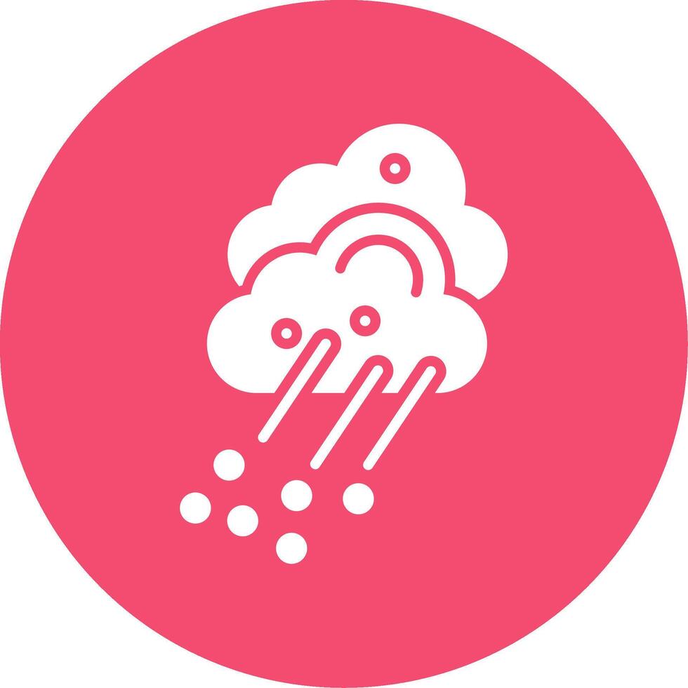 Hail Multi Color Circle Icon vector