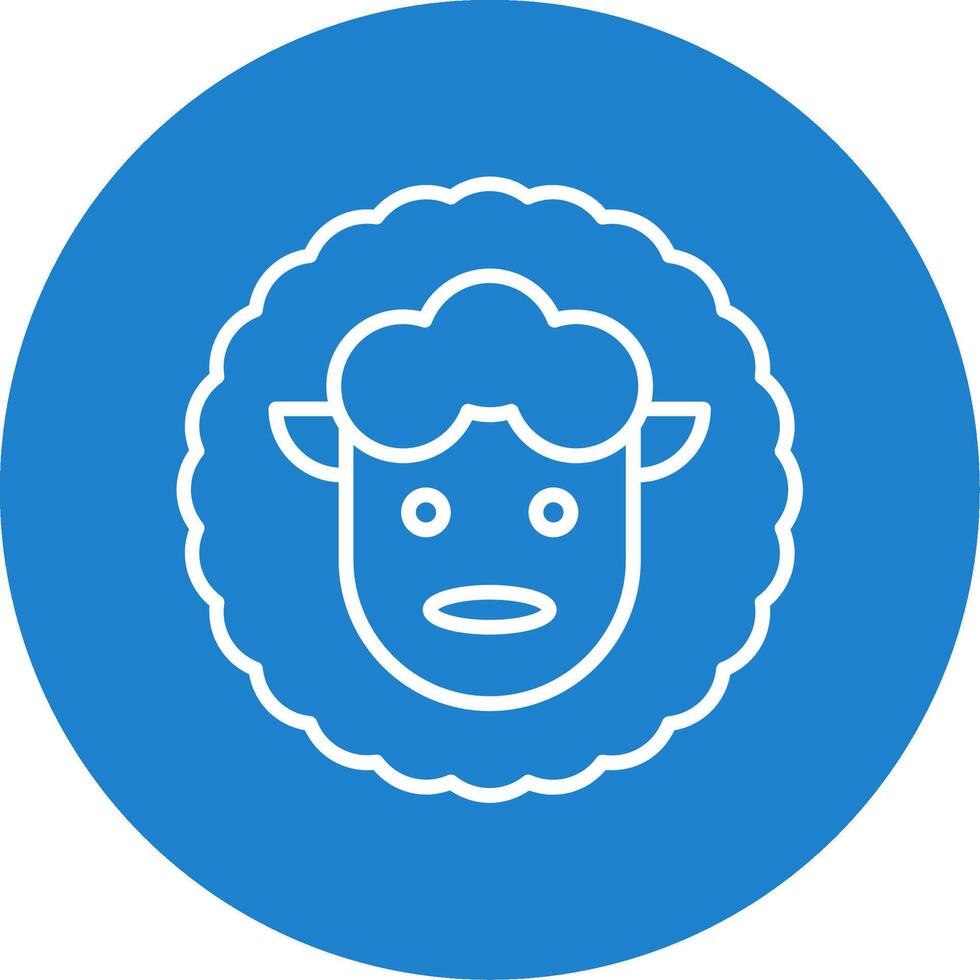 Sheep Multi Color Circle Icon vector