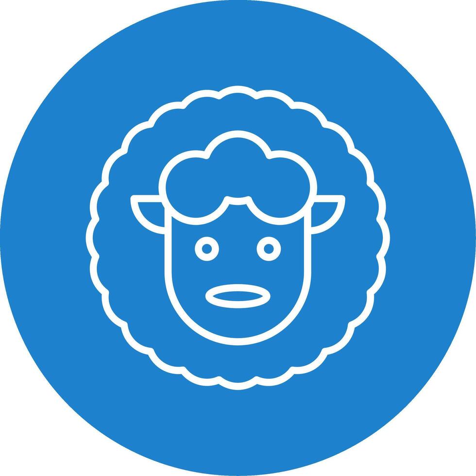 Sheep Multi Color Circle Icon vector