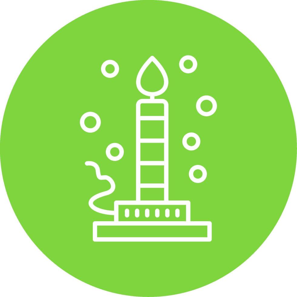 Bunsen Burner Multi Color Circle Icon vector