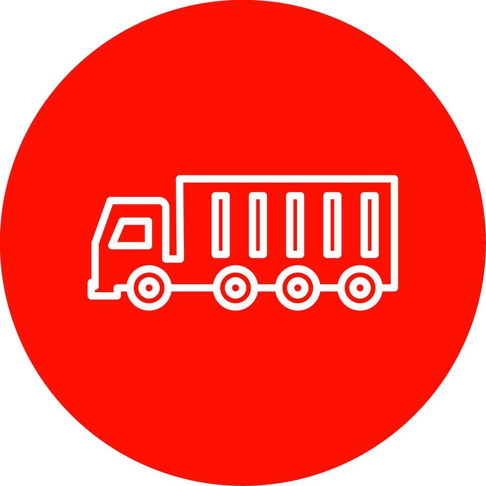 Truck Multi Color Circle Icon vector