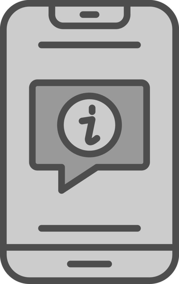 Information Line Filled Greyscale Icon Design vector