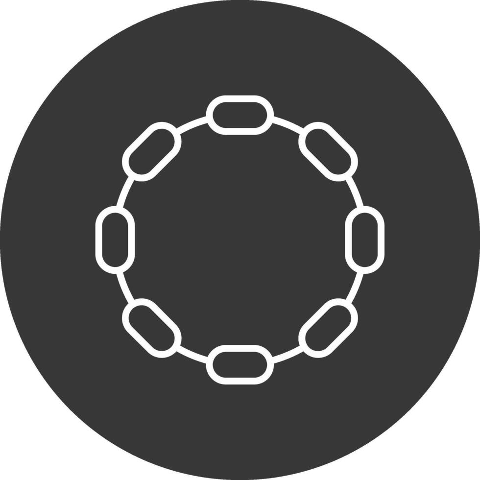 Chain Line Inverted Icon Design vector