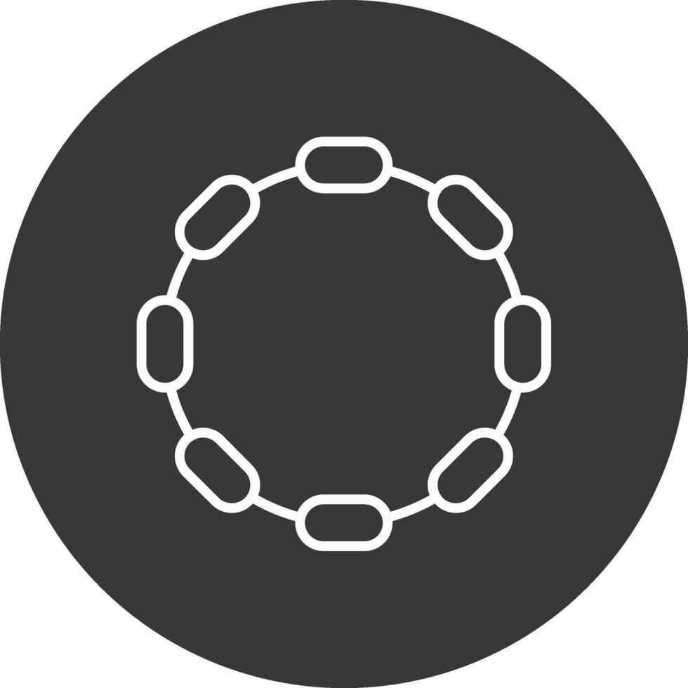 Chain Line Inverted Icon Design vector