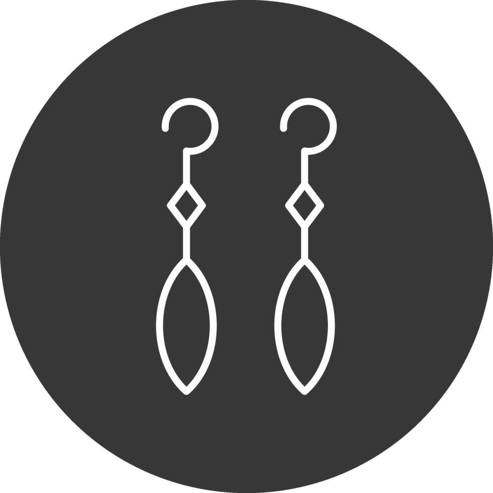 Earring Line Inverted Icon Design vector