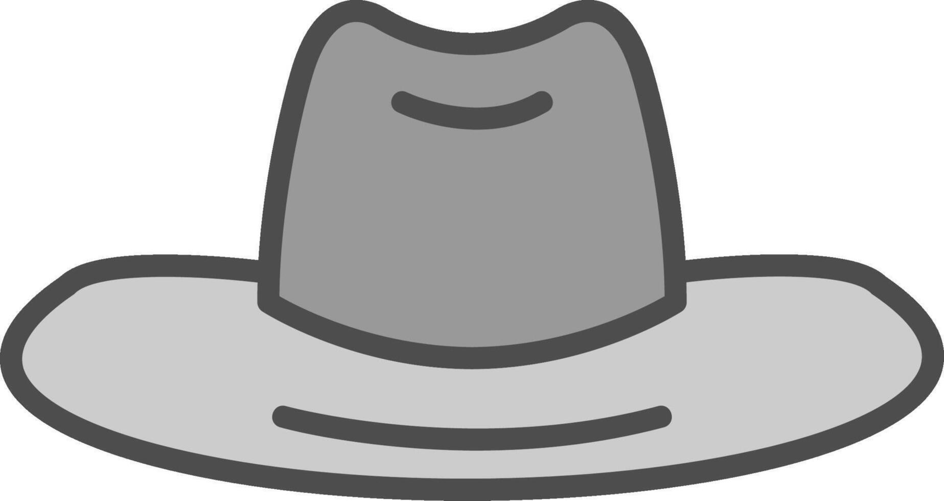 Hat Line Filled Greyscale Icon Design vector