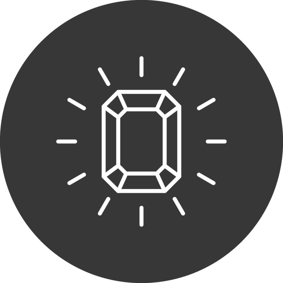 Gem Line Inverted Icon Design vector
