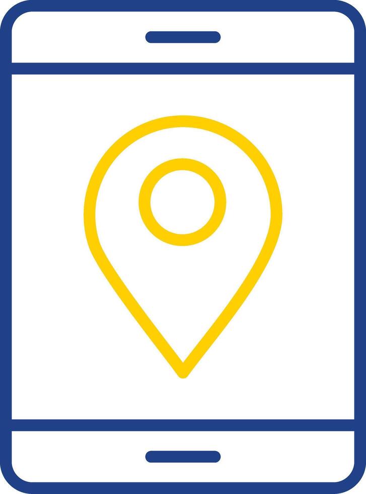 Location Line Two Colour Icon Design vector