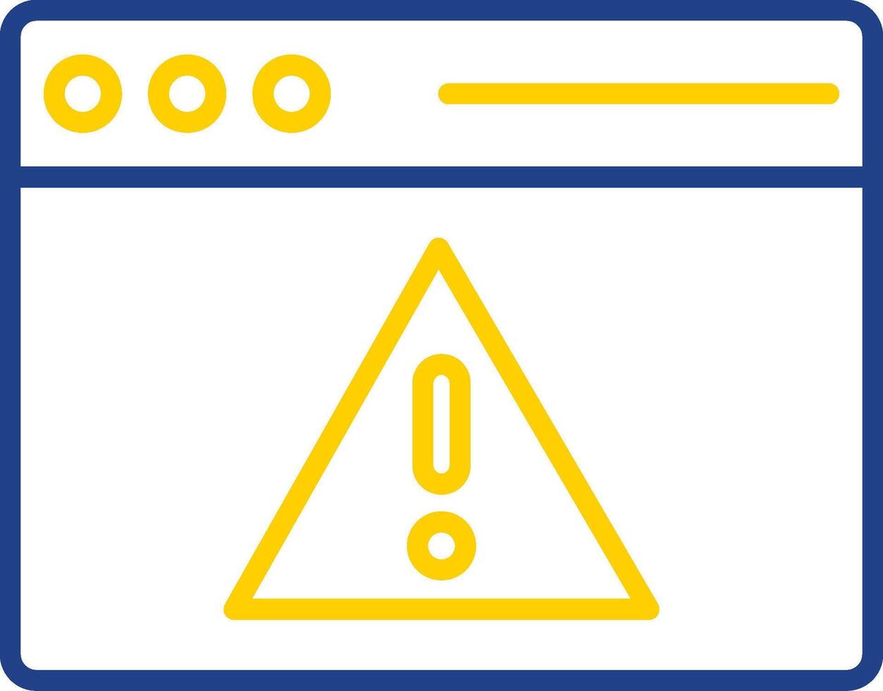 Access Denied Line Two Colour Icon Design vector