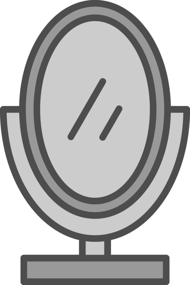 Mirror Line Filled Greyscale Icon Design vector