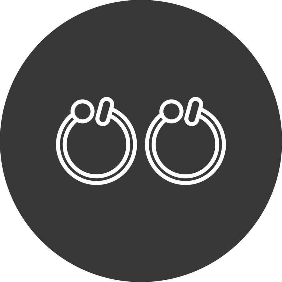 Hoop Earrings Line Inverted Icon Design vector