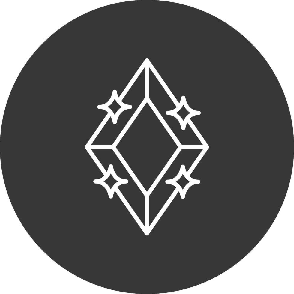 Diamond Line Inverted Icon Design vector